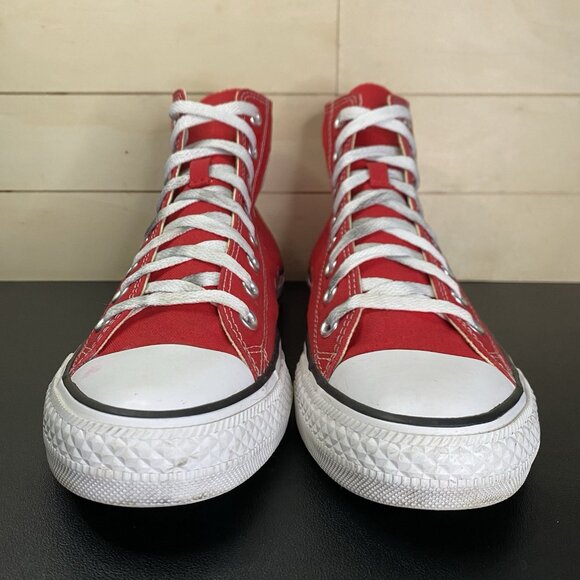 Converse Chuck Taylor Hi Tops Red White Women's Size 10 Shoes Sneakers CTAS - Picture 5 of 11